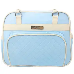 GENERICO - Bolso Pañalera Tela Filo - Celeste