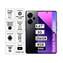 REDMI - Celular Note 13 PRO PLUS 5G 8GB RAM 256GB NEGRO