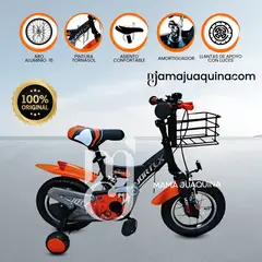 BABY - Bicicleta con Canasta Aro 16 «FLYING II» Orange