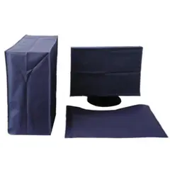 GENERICO - JUEGO DE FUNDAS PARA PC TEXTIL COLOR NEGRO MONITOR 27 PULGADAS