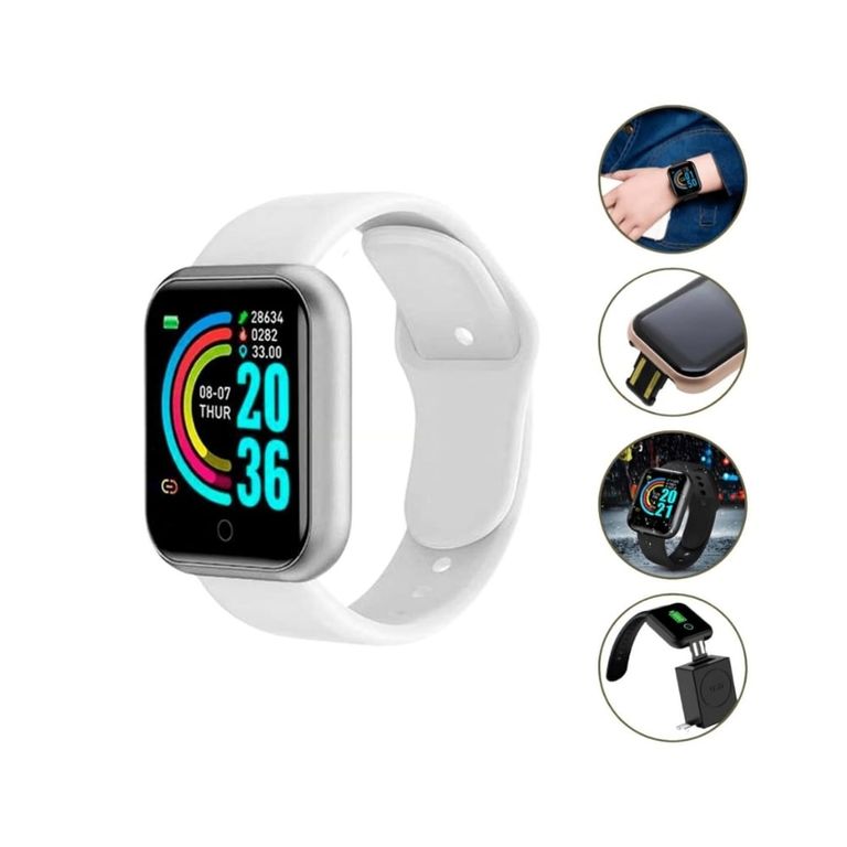 Reloj Inteligente Smartwatch Fit D20 Blanco