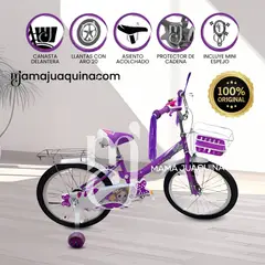 VELOX - Bicicleta Campera con Canasta Aro 20 «CANDY» Purple