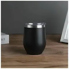 GENERICO - Vaso Térmico Mug Color Mate Black de Acero Inoxidable 350 ml