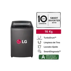 LG - Lavadora Carga Superior WT16BVTB Negro Claro 16 kg TurboDrum