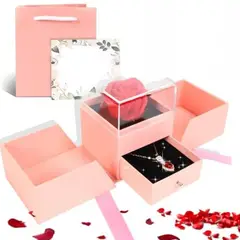 GENERICO - Caja de Joyero con Rosa Eterna