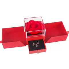 GENERICO - Caja de Joyero con Rosa Eterna