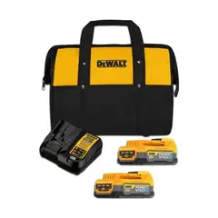 DEWALT - Kit 2 Baterías Powerstack + Accesorios DCBP034E2-B2