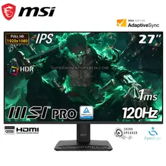 MSI - MONITOR PRO MP275 E2 27 IPS FHD 120Hz 1ms Parlante