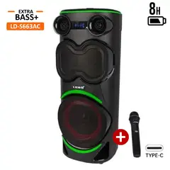 LIDIMI - Parlante Bluetooth 220W Extra Bass LD-S663AC Negro