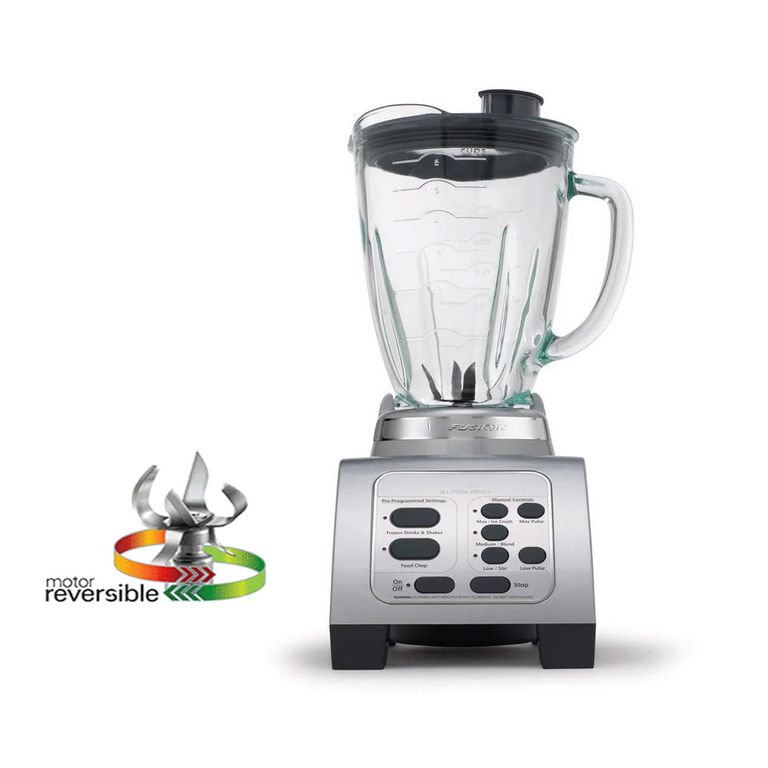 Licuadora FOSTERIER con Motor Reversible Vaso de Vidrio Templado Gris