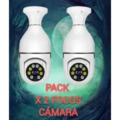 GENERICO - 2 FOCOS CÁMARA ESPÍA DE SEGURIDAD SMART VIGILANCIA CON ALTAVOZ WIFI