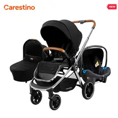 CARESTINO - Coche Travel System de Lujo -BEVERLY V2- Negro