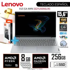 LENOVO - Laptop V15 G4 AMN AMD Ryzen 5-7520U 8GB RAM 256GB SSD 156 FHD 82YU00X6LM