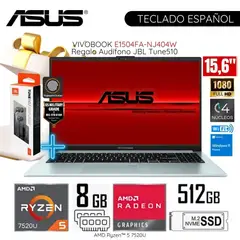 ASUS - Laptop E1504FA-NJ404W AMD Ryzen5-7000 8GB RAM 512GB SSD 15.6" FHD Windows 11 Home