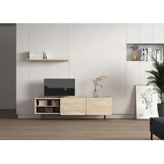 R&R MUEBLES - Mueble de TV 55 Yuina  Marrón