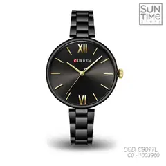CURREN - RELOJ ANALOGICO MUJER C9017L NEGRO CLASICO