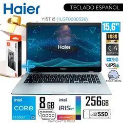 HAIER - Laptop Y15T I5 Intel Corei5-1135G7 8GB RAM 256GB SSD 15.6"  FHD Intel Iris Xe 1LGF0000326