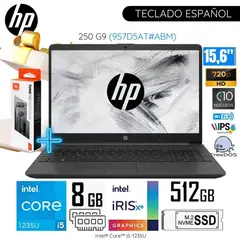 HP - Laptop 250 G9 (9S7D5AT#ABM ) Intel Core i5-1235U 8GB RAM 512GB SSD 15.6" HD
