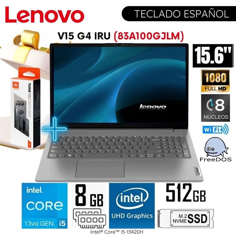 Laptop V15 G4 IRU Intel Core i5-13420H 8GB Ram 512GB SSD 156″ FHD 83A100GJLM FreeDOS
