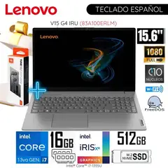 LENOVO - Laptop V15 G4 IRU Intel CoreI7-1355U 16GB RAM 512GB SSD 15.6" FHD 83A100ERLM