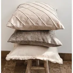 GENERICO - Pack cojines Gaia lino algodón y chenille