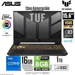Laptop Tuf F15 Gaming FX507VV-LP142 Intel Core i7-13620H 16GB RAM 1TB SSD 15.6" FHD RTX4060-8GB