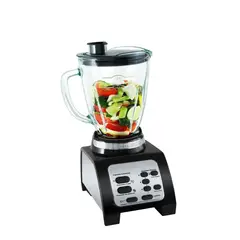 GENERICO - Licuadora FOSTERIER con Motor Reversible Vaso de Vidrio Templado Negro