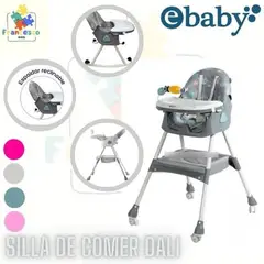 EBABY - Silla de Comer Reclinable DALI-GRIS633 con platito de regalo