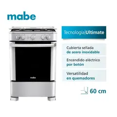 MABE - Cocina de piso a Gas 60cm Inox CMP6035FX1