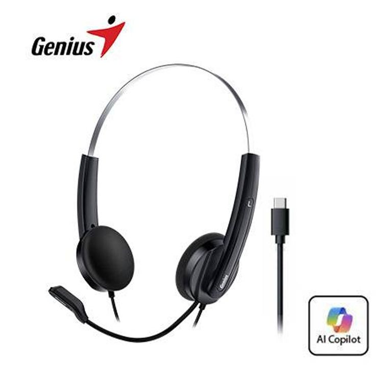 Audifono CMicrof Hs-220u Usb-C Boton Copilot Color Negro