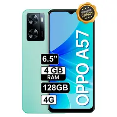 OPPO - Celular A57 128GB, 4GB ram, cámara principal 13 + 2MP, frontal 8MP, 6.56" Verde