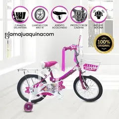 VELOX - Bicicleta Campera con Canasta Aro 16 «CANDY II» Fucsia