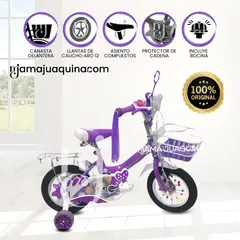VELOX - Bicicleta Campera con Canasta Aro 12 «CANDY III» Purple