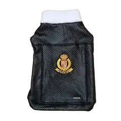 GENERICO - Chaleco MOTERO con Acolchado Para Mascotas TALLA 1 Negro
