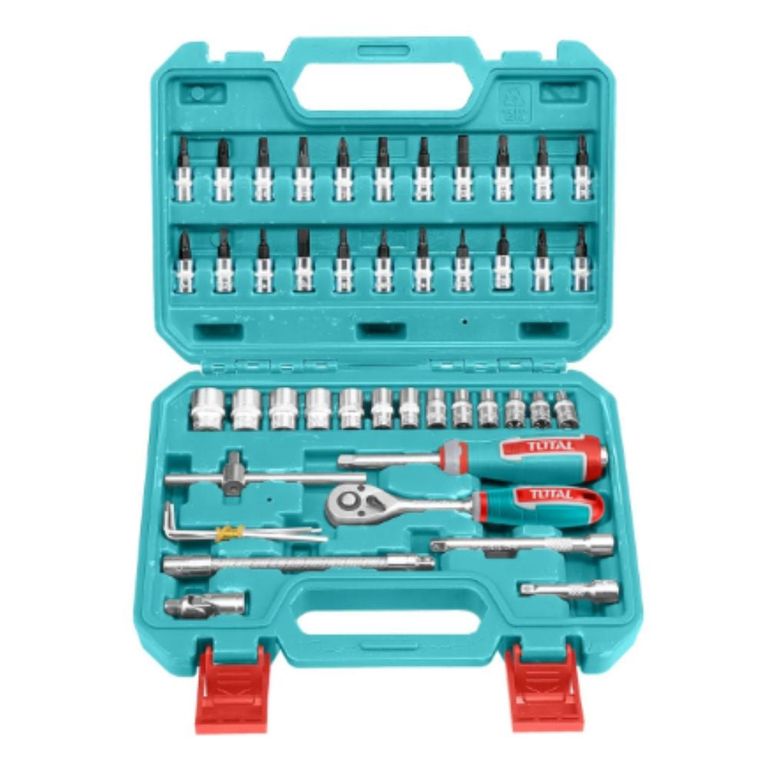 SET HERRAMIENTAS MIXTAS TOTAL THT141462 46 PIEZAS ¼'