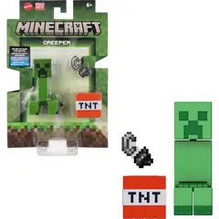 MINECRAFT - Figura de acción Creeper mas Accesorios TNT