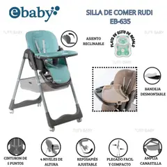 EBABY - SILLA DE COMER GRADUABLE RUDI - VERDE