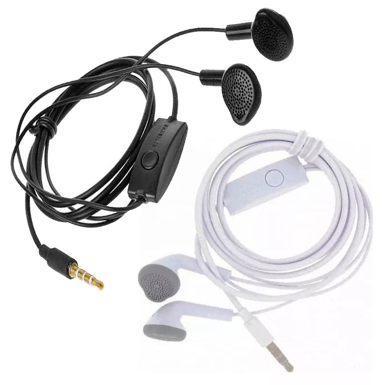 2pcs Audífono Bass Blanco Negro