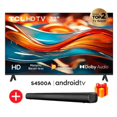 TCL - Televisor 32 Pulg. LED Smart Android Tv HD 32S4500A + SOUNDAR NEX Bluetooth 2.0 32"