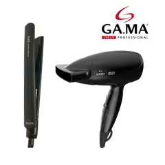 GAMA - COMBO Secadora de Cabello + Plancha Alisadora de Cabello