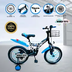 VELOX - Bicicleta con Canasta Aro 16 «FLYING II» Light Blue
