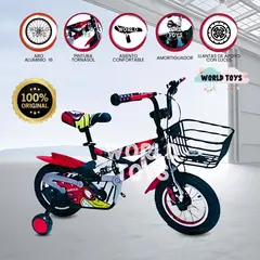 VELOX - Bicicleta con Canasta Aro 16 «FLYING II» Red