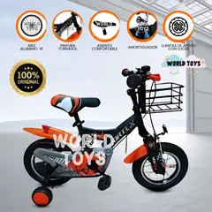 VELOX - Bicicleta con Canasta Aro 16 «FLYING II» Orange