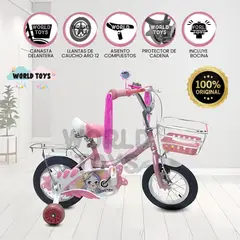 VELOX - Bicicleta Campera con Canasta Aro 12 «CANDY III» Pink