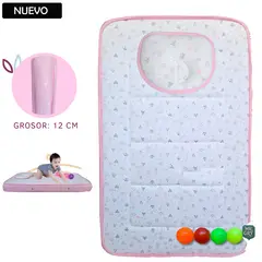 GENERICO - Colchón Cielo para Bebé bordes Rosado