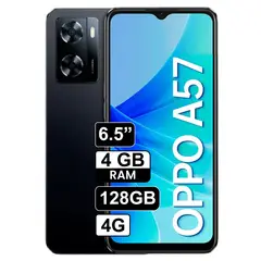OPPO - Celular A57 128GB, 4GB ram, cámara principal 13 + 2MP, frontal 8MP, 6.56" Negro