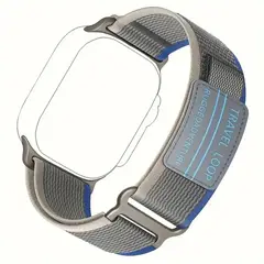 MEGIMPERU - Correa Deportiva Tejida de Nylon Ajustable para Apple Watch