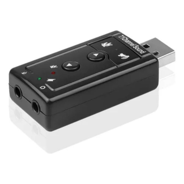 Tarjeta Sonido 7.1 Usb Audio 3d Microfono Externo Adaptador