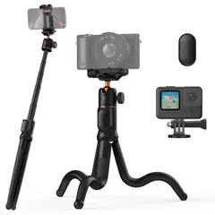 K&F CONCEPT - MINI TRÍPODE KF09152 CON GIRO 360° Y PALO SELFIE INTEGRADO