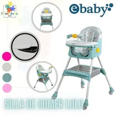 EBABY - SILLA DE COMER LULU VERDE-631-1 CON PLATITO DE REGALO
